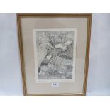 RED SIMPSON. BRITISH 20TH CENTURY Pollack, Newlyn. Signed and dated '89. Lithograph numbered 4/