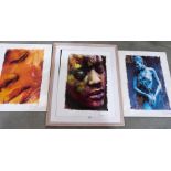 Three signed prints by Sanders Nicholson. Maske series. Edition 300. One framed