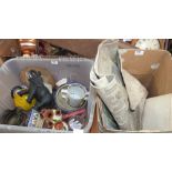 Two boxes of ceramics and sundries