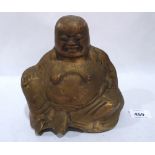 A bronze figure of the Buddha. 7' high