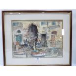 ROLAND SPENCER FORD. BRITISH 1902-1990 Harbour scene. Watercolour 12' x 16'