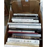 A box of reference books on jewellery