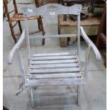 A Victorian folding garden chair