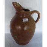 A 19th century French salt glazed 7 litre jug. 14½' high. Prov: Estate of Islwyn Watkins