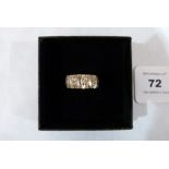 A wedding band. In gold marked 375. 6.6g