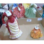 A Royal Doulton figure - Fragrance H3220 and a Coalport figure - Lucy