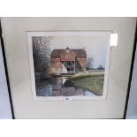 PAUL BISSON. BRITISH Bn. 1938 Shalford Mill. Signed, inscribed and numbered 4/350 in pencil. Etching