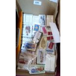 A box of cigarette cards