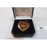 A Georg Jensen plated heart pendant