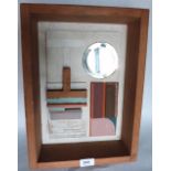 ISLWYN WATKINS. WELSH 1938-2018 Reflection. Inscribed verso. Wood and mirror relief. 16' x 11½'.