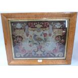 A Victorian tapestry in maple frame. 14' x 20'