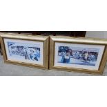 A pair of gilt framed prints