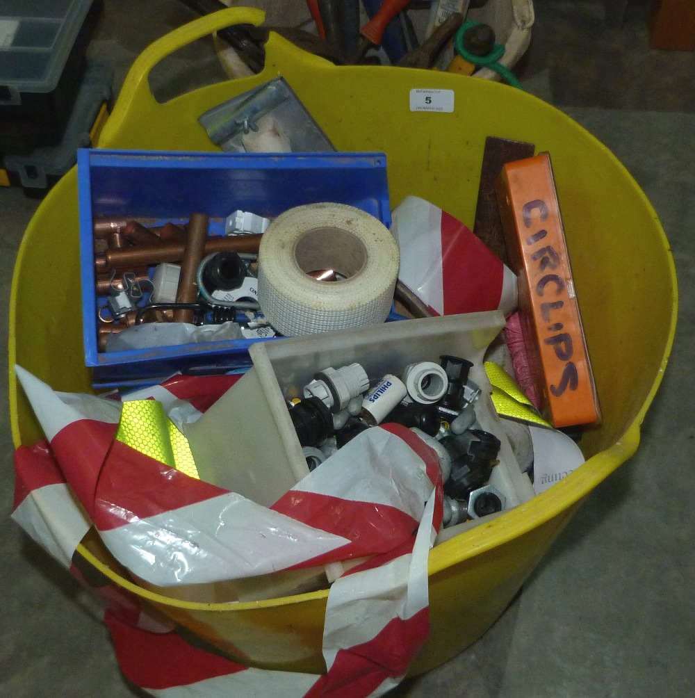 Tub of miscellaneous items