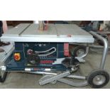 A Bosch 10 Professional portable single phase bench saw