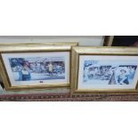 A pair of gilt framed prints