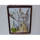 BERNARD DUFOUR. 20TH CENTURY A continental street scene. Signed. Oil on board 18' x 15'