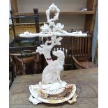 A Victorian Coalbrookdale style cast iron stickstand. 28' high