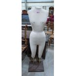 A dressmaker's dummy on stand. 55' high