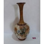 A Doulton Lambeth Slater's Patent bottle vase, decorated by Jane Hurst with scrolling tube-lined