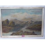 R. MARSHALL. BRITISH 20th CENTURY Lakeland landscapes. A pair. Signed. Oil on canvas. 16' x 24'