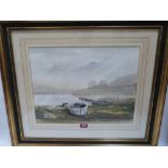 MAURICE ISON. BRITISH 20TH CENTURY A Norfolk landscape. Signed and dated 1983. Watercolour 15' x