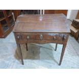 An 18th century oak country writing bureau. 31' wide