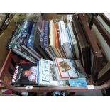 A box of motoring books and pictures