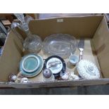 Two boxes of ceramics and glassware