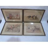A series of seven framed hunting prints after J.F. Herring Snr. 7' x 10'