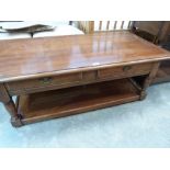 A mahogany low table with a pair of frieze drawers. 50' wide