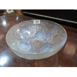 Rene Lalique, France. An opalescent glass bowl, Dahlias No.1. 9¼' diam