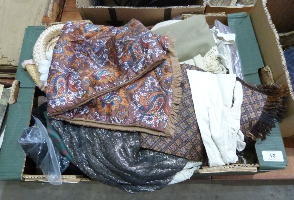 A box of textiles