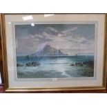 ARTHUR SUKER. BRITISH 1857-1902 St. Michaels Mount. Signed. Watercolour 18½' x 27½'