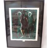 MANNER OF JOHN PIPER Saints. Limited edition screen print. Signed and numbered 54/90. 22' x 18½'