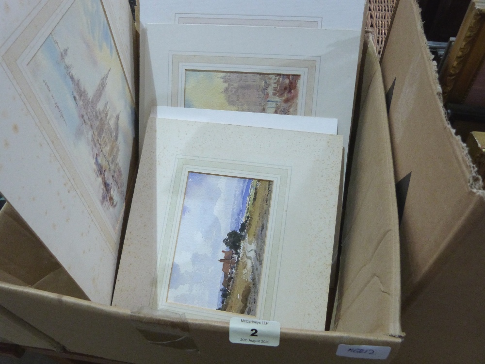 A collection of unframed watercolour drawings by the Ludlow painter John W. Gough