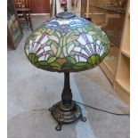 A Tiffany style table lamp of recent manufacture. 27' high