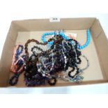 A collection of bead jewellery