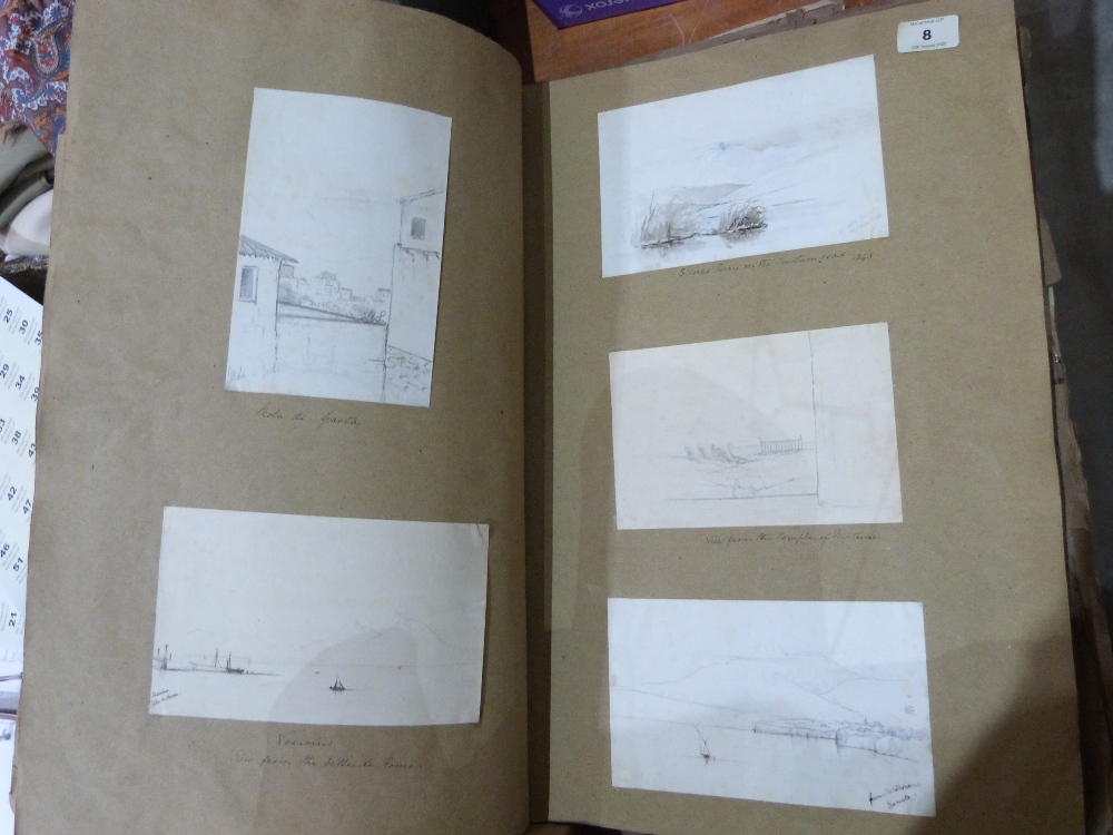 A folio of 19th century pencil and watercolours by the Ludlow painter John W. Gough