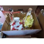 Three Royal Doulton lady figures