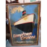 A Kemptown Cruises to Brighton Holidays picture. Of recent execution. Oil on board 48' x 32'