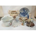 A collection of Oriental ceramics and other objects