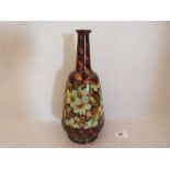 A Doulton Lambeth Faience tapered vase. Signed initials WJW and dated 1881. 11½' high