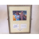 Jennifer Saunders and Joanna Lumley, Absolutely Fabulous. A photograph and autographs of both