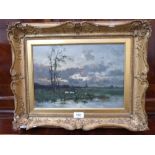 GEORGE BOYLE. BRITISH 1842-1930 An extensive landscape. Signed. Oil on board 10' x 14'