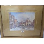 ALBERT MARLOW. BRITISH 20TH CENTURY A town market place. Signed and dated 1900. Watercolour 10' x