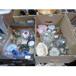 Two boxes of ceramics and sundries