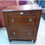 A 19th century mahogany commode, later converted to a drinks cabinet. 25¾' wide