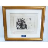 MANNER OF PABLO PICASSO Pastoral 1947. Lithograph. Bears a signature and inscribed. 7' x 9'