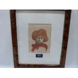 MANNER OF EGON SCHIELE. AUSTRIAN 1890-1918 Study of a woman. Watercolour 6¼' x 4½'