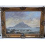 JOHN W. GOUGH. BRITISH 20TH CENTURY St. Michael's Mount. Oil on board 20' x 30'